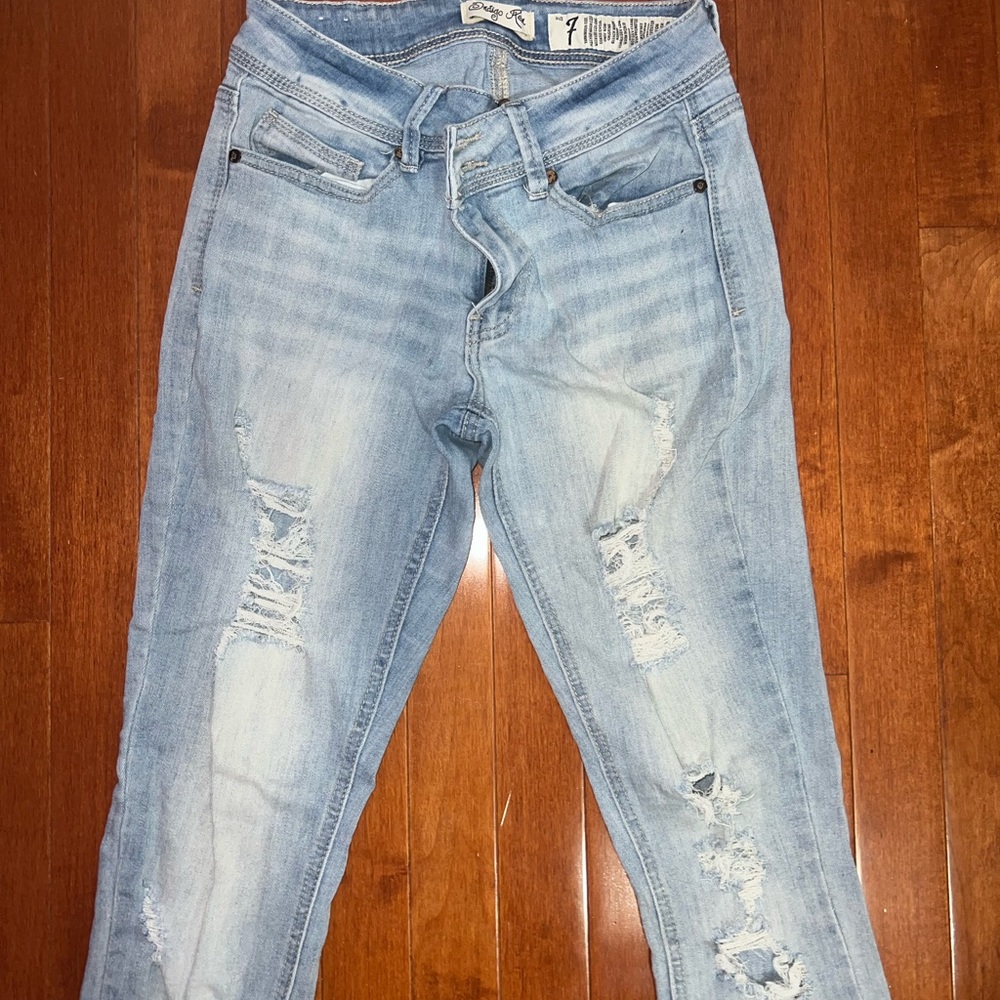 Distressed jeans